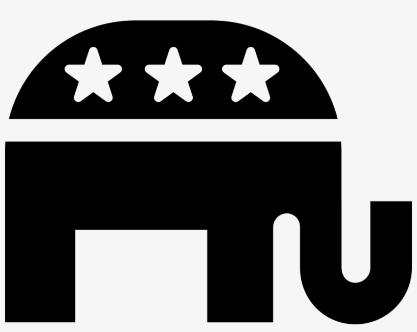 Png File Svg - Republican Logo Black And White, transparent png #6245209