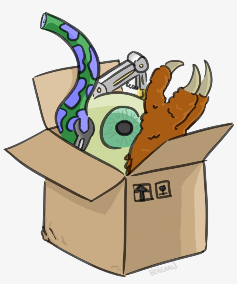 Box O' Stuff - Box Of Stuff Drawing, transparent png #6246071