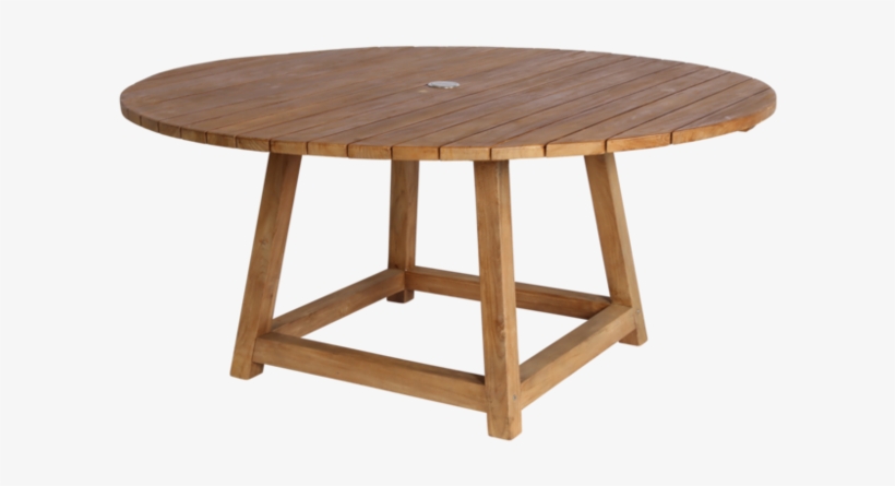 Nassau 63" Dining Round Table In Teak, transparent png #6246315