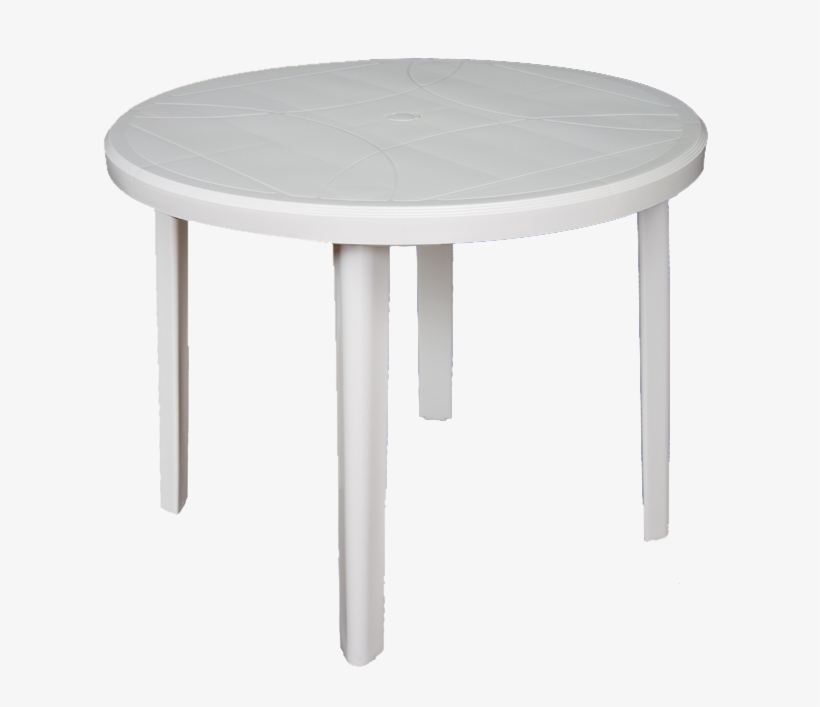 Zeus Round Table 92cm - Table Ronde De Jardin Zeus - Blanc - Ø 90 X 72 Cm, transparent png #6246374