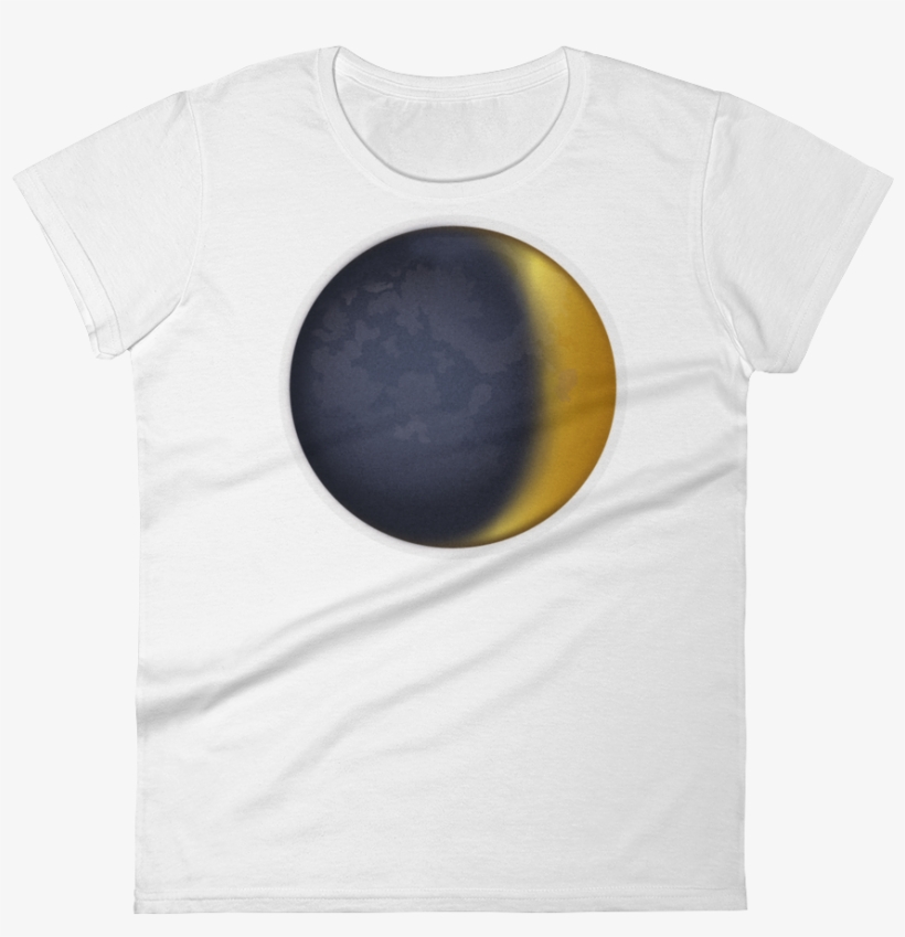 Womens Emoji Shirt Waxing Crescent Moon Just Emoji - Earth, transparent png #6247787