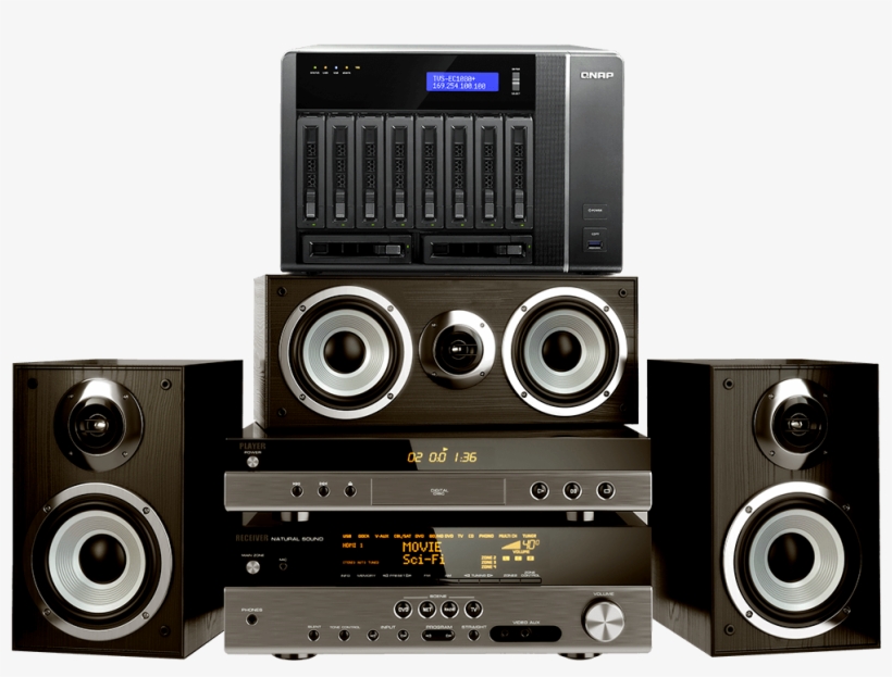 Qnap Nas Supports A Variety Of Music Formats - Qnap Tvs-ec1080+ Turbo 10-bay Nas Server - Sata 6gb/s,, transparent png #6249142