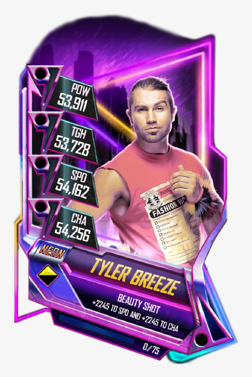 Tylerbreeze S5 23 Neon - Wwe Supercard, transparent png #6249144