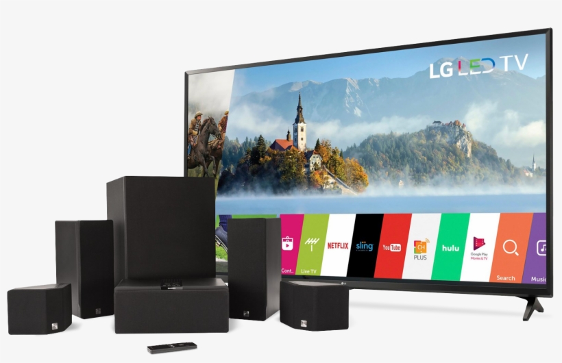 65” Lg Tv & Enclave Surround System - Lg 55uj630v - 55" Led Smart Tv - 4k Ultrahd, transparent png #6249579