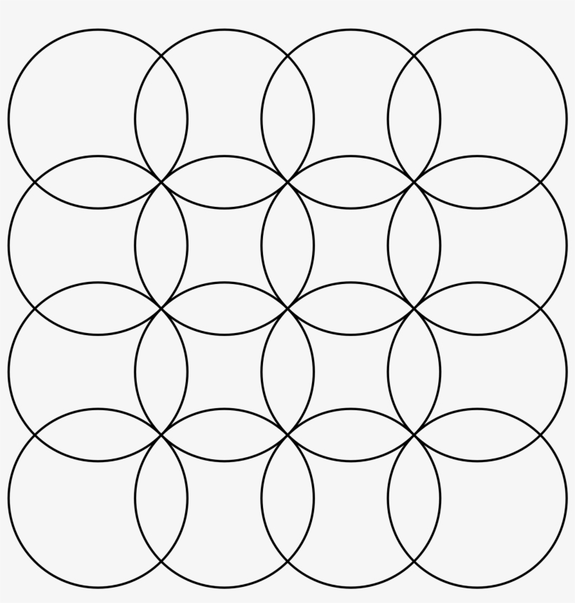 Overlapping Circles Grid - Overlapping Circle Grid, transparent png #6250419
