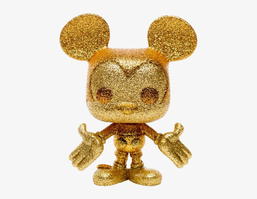 Mickey Mouse Gold Diamond Glitter Us Exclusive Pop, transparent png #6252229