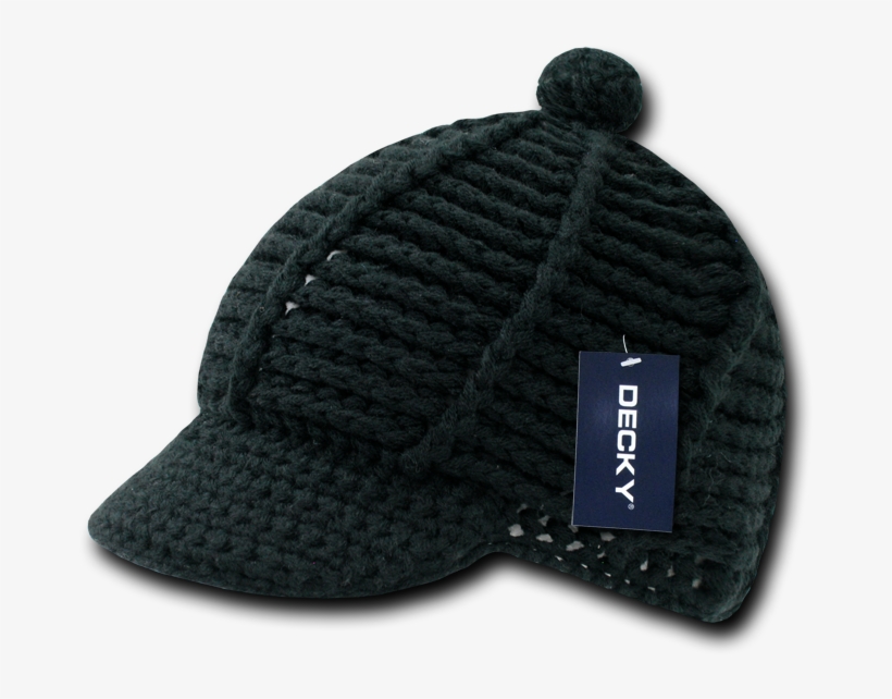 Hand Knit Reggae Jamaican Style Winter Cap Beanie Knit - Decky 624-blk Crocheted Short Jeep Cap, Black, transparent png #6252846