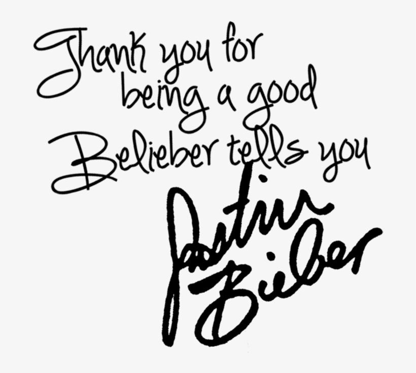 Autografo Justin Bieber Png, transparent png #6253152