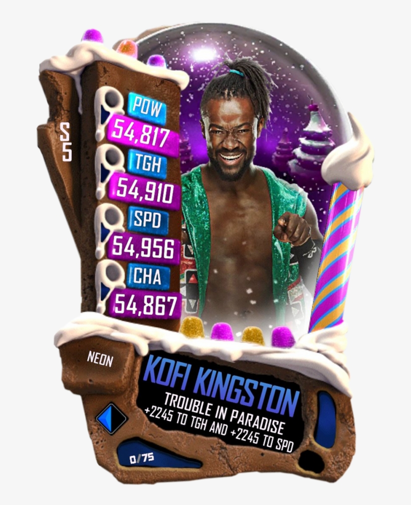 Kofikingston S5 23 Neon Christmas - Wwe Supercard, transparent png #6253671