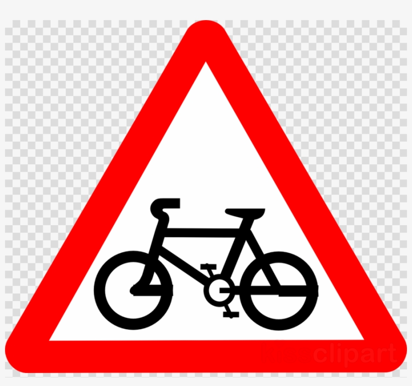 Road Sign With Bike, transparent png #6253882