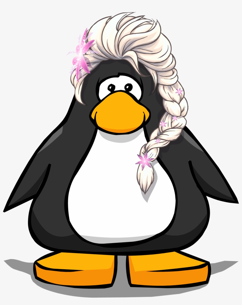The Frozen Flowers On A Player Card - Club Penguin Blonde Hair, transparent png #6254478