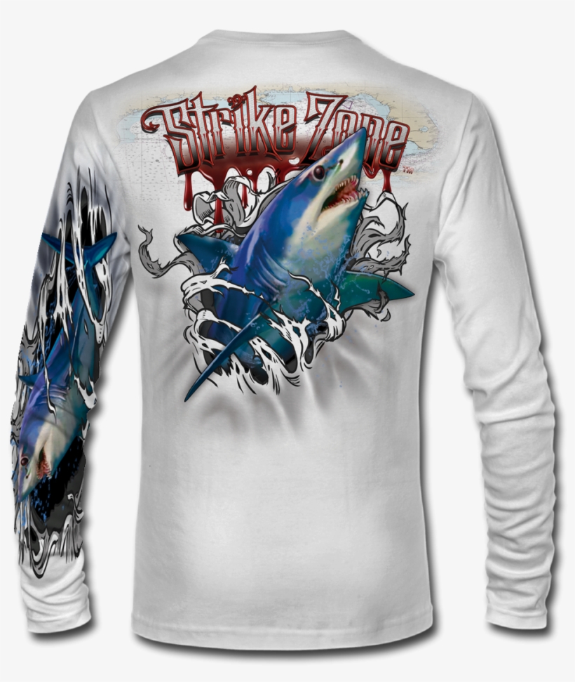 Jason Mathias Strike Zone Mako Shark Fishing Shirt - Marlin T Shirts, transparent png #6255123