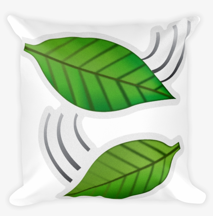 Emoji Pillow Leaf Fluttering In Wind Just Emoji Png - Emoticones De Whatsapp Hojas, transparent png #6255549