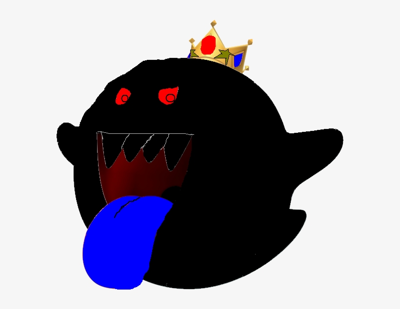 637px-lord Boo - Black King Boo Mario, transparent png #6256579