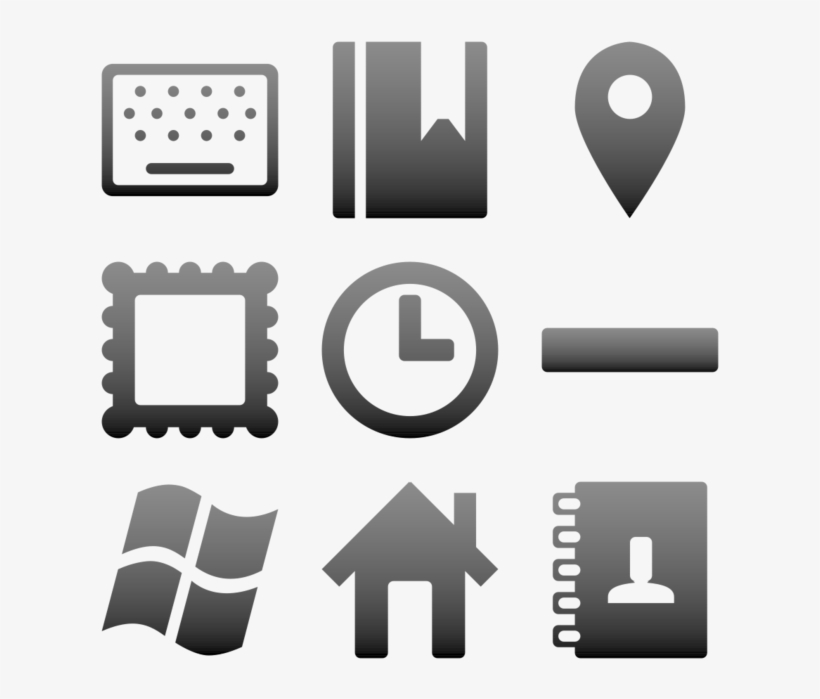 Black Ink Grunge Stamps Textures Icons Symbols Shapes, transparent png #6257132