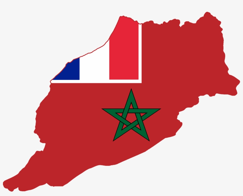 Flag Map Of French Morocco - Morocco French, transparent png #6257135