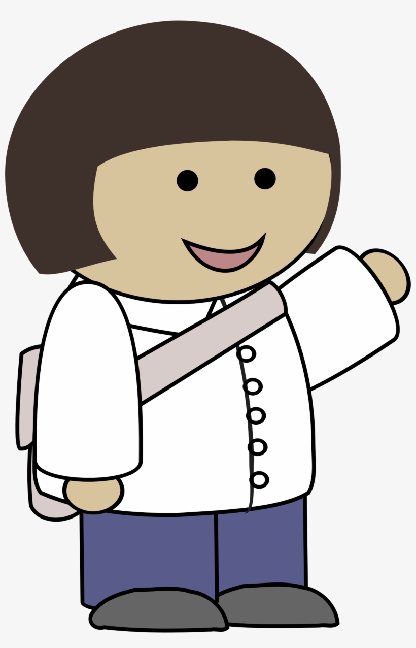This Free Icons Png Design Of Pointing Backpack Girl, transparent png #6259233