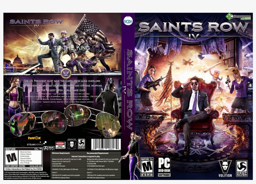 Saint Row Iv - Saints Row Iv Cover Pc, transparent png #6263022