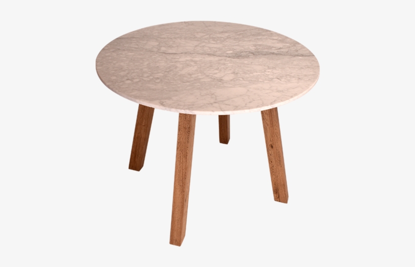 Marble & Oak Round Table Top - Coffee Table, transparent png #6265182