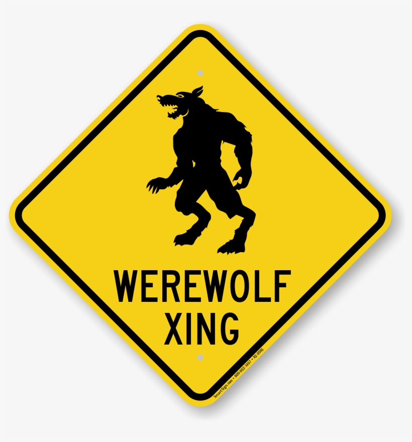 Werewolf Xing Animal Crossing Sign - Poligonos Regulares En La Vida Diaria, transparent png #6265356