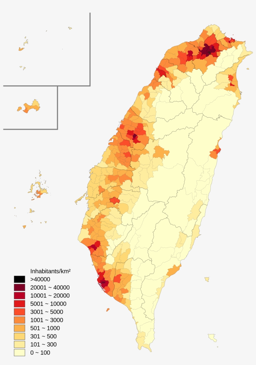 List Of Cities In Taiwan - Population Map Of Taiwan, transparent png #6265420