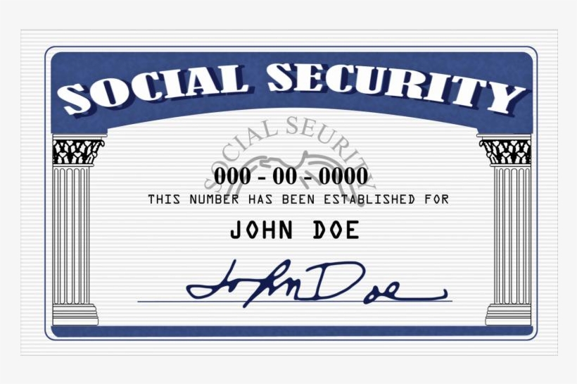 Social Security Card Png - Social Security Number Usa, transparent png #6266416