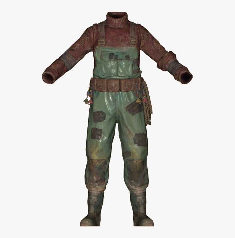 The Vault Fallout Wiki - Fallout 76 Black Fisherman's Overalls, transparent png #6266824