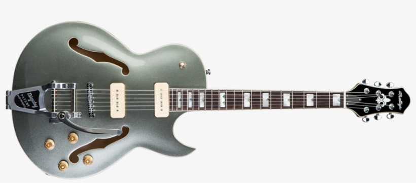 It's The Bigger Bodied, Semi Hollow Offspring Of Their - Prestige Guitars Nys Deluxe Mc Semi-hollow-body Electric, transparent png #6267239