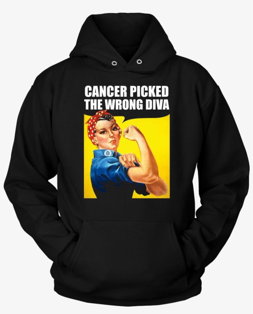 Rosie The Riveter Cancer Picked The Wrong Diva T-shirt - Rosie The Riveter - We Can Do It! - Vintage Propaganda, transparent png #6267807