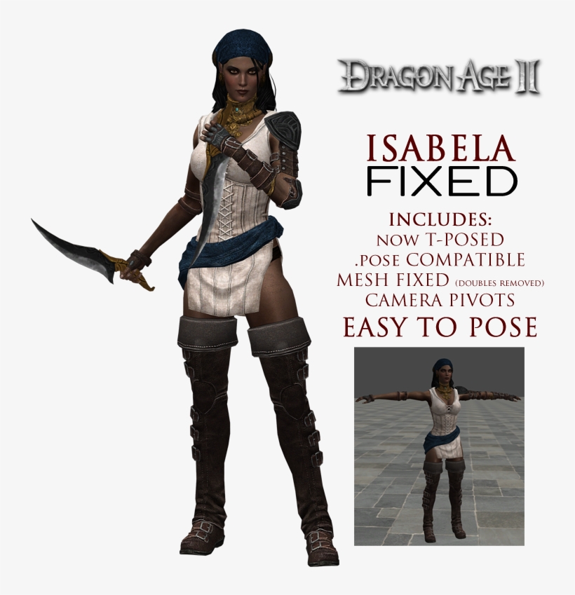 Here's - Dragon Age 2 Isabela Naked, transparent png #6268264