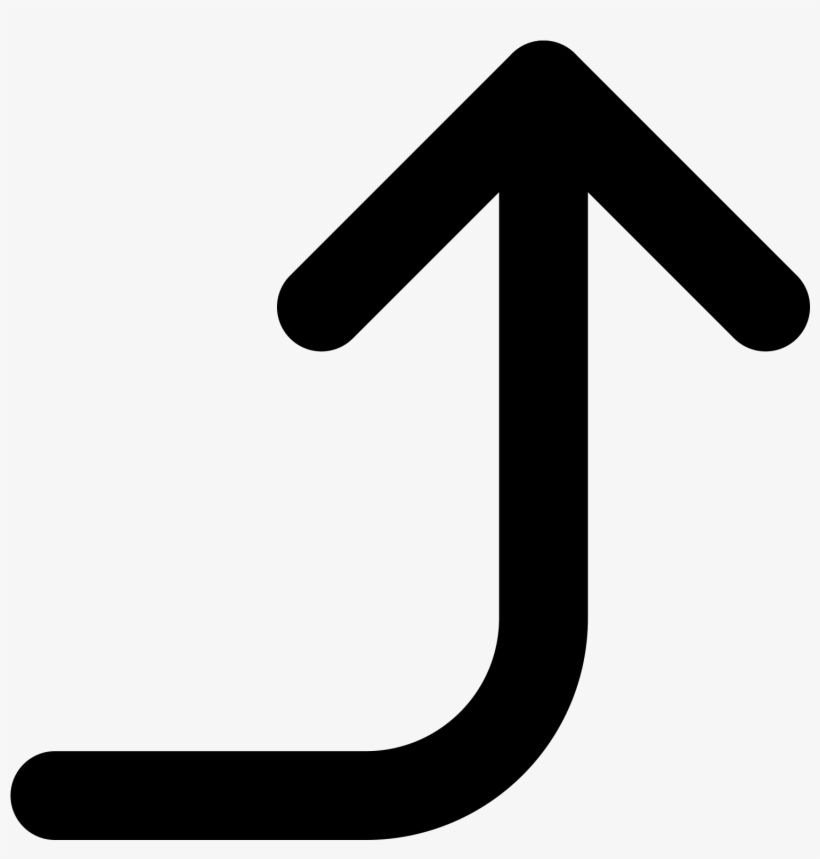 Up Arrow Key Symbol - Arrow Right And Upwards, transparent png #6270116