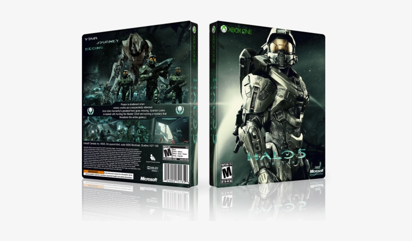 Halo 5 Guardians Box Art Cover - Halo 1 2 3 4 Hot Game Art 24x18 Poster Decor, transparent png #6270372