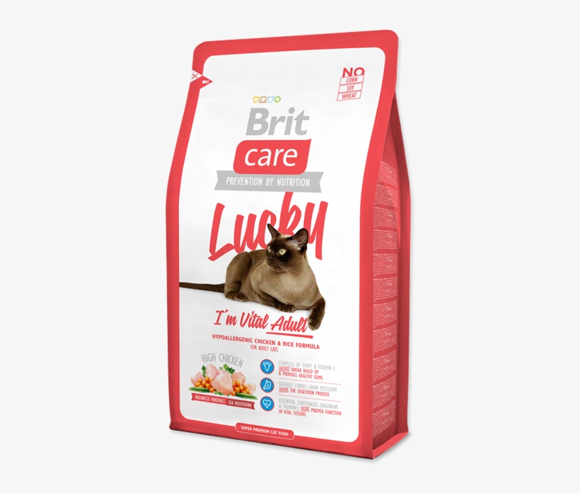 Brit Care Cat Lucky I`m Vital Adult 2kg - Britcare Cat Vital Adult 2kg, transparent png #6270926
