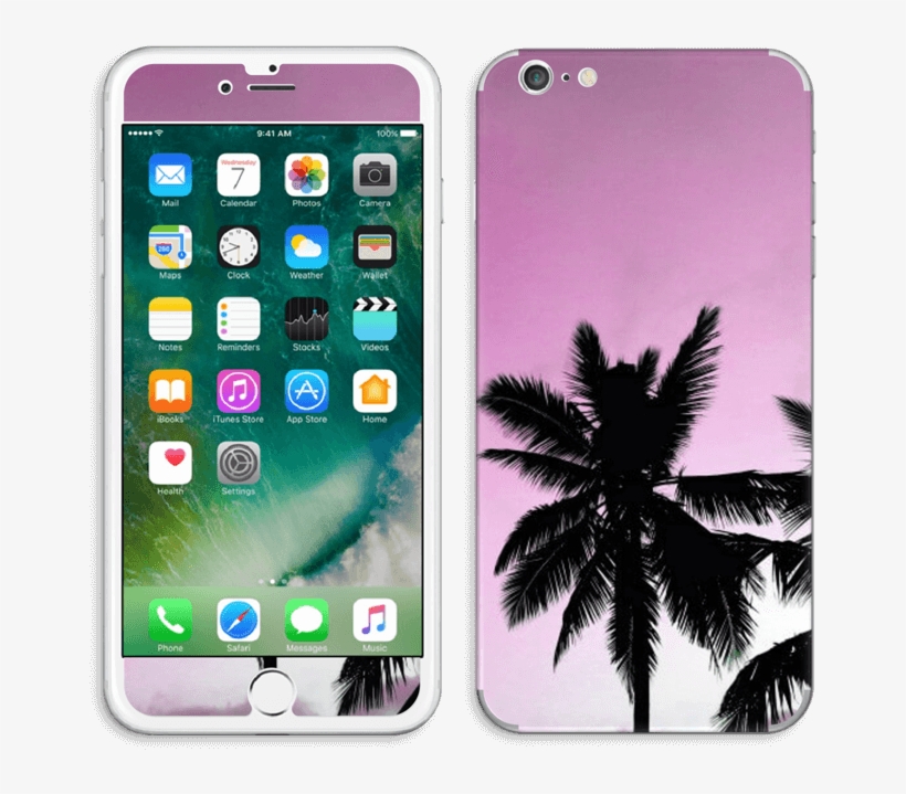 Pink Palm Tree Skin Iphone 6 Plus, transparent png #6272576
