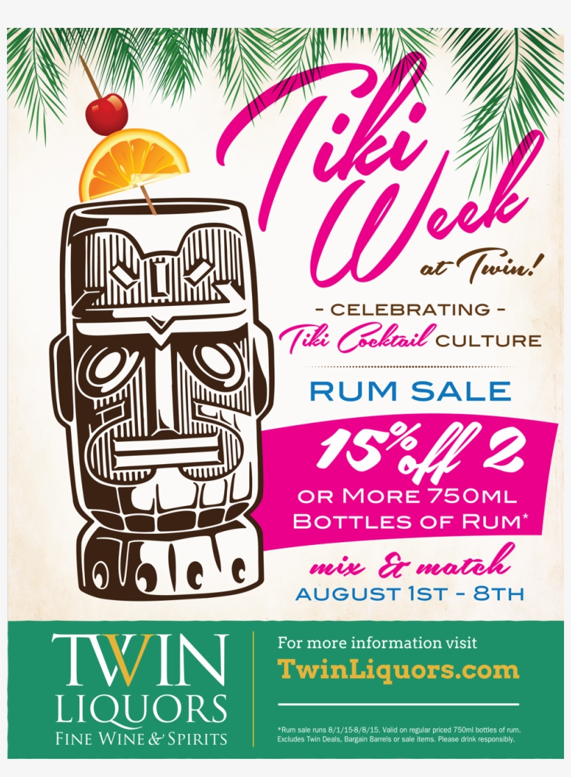 Tikiweekrumsaleflyer - Tiki Series - Tiki Bamboo, transparent png #6273100