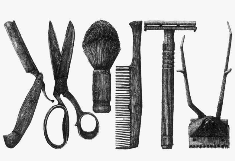 Hair Tools Png - Black And White Sketch Simple Png, transparent png #6273555
