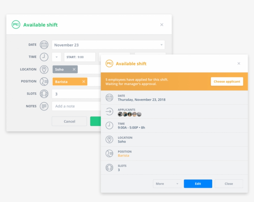 Available Shift Dialogue Boxes In Sling Application, transparent png #6273989