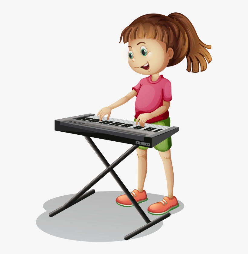 Piano Cartoon Stock Photography - Kids Playing Musical Instruments, transparent png #6275649