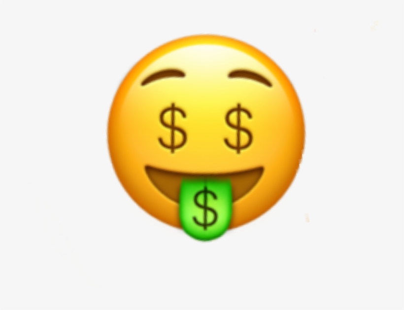 Money Face Emoji Moneyeyes Eyes Iphone Sticker Random, transparent png #6275883