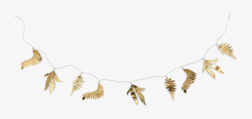 Gold Fern Leaf Garland - Nkuku Tabwa, transparent png #6276103