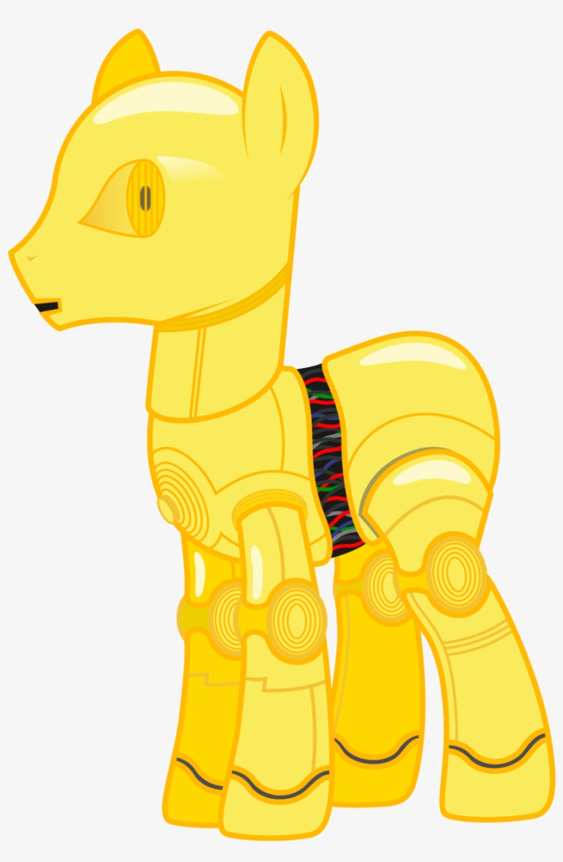 Image My Little Pony - C3po As A Pony, transparent png #6276177