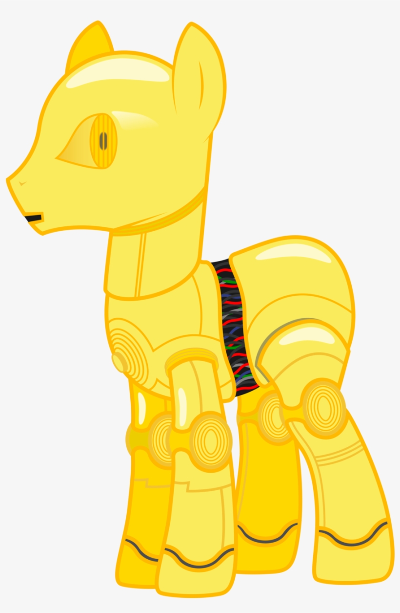Image My Little Pony - C3po As A Pony, transparent png #6276177