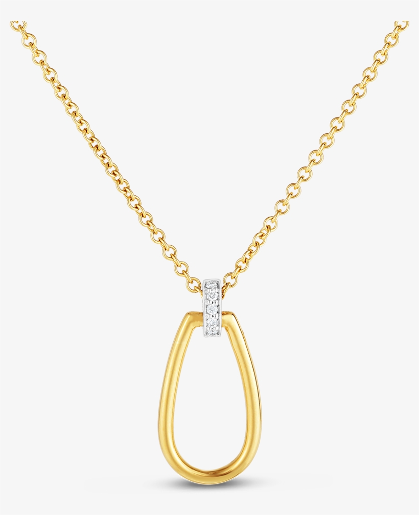 Roberto Coin Classica Parisienne Drop Pendant Necklace, transparent png #6276305