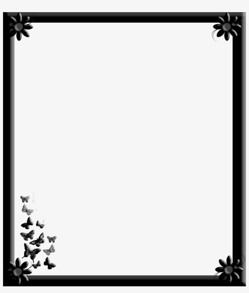 Gothic Flower Border Design - قاب برای فتوشاپ Png, transparent png #6276706