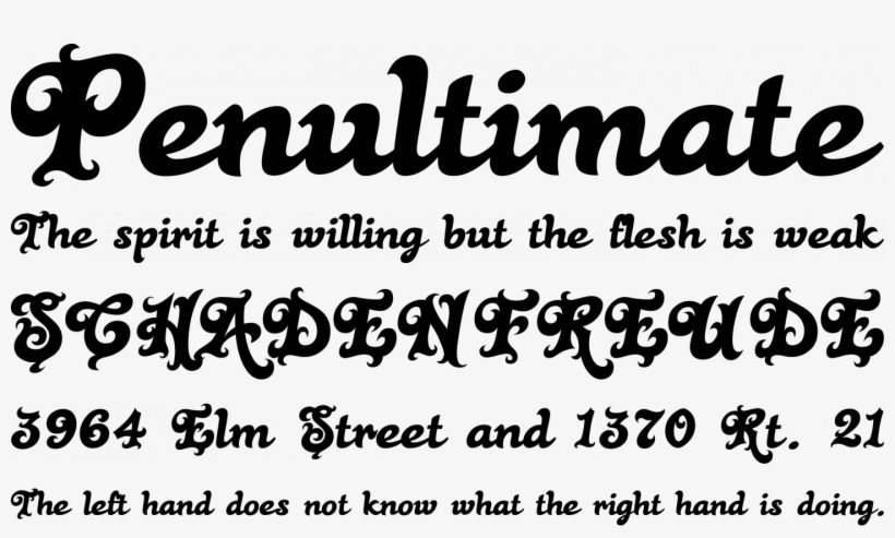 Black Rose Font Phrases - Black Rose Font, transparent png #6276868