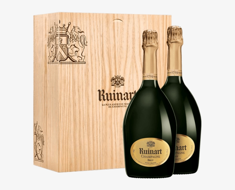 Champagne Ruinart Brut Duo 2x75 Cl In Wooden Box - Ruinart R De Ruinart, transparent png #6277052