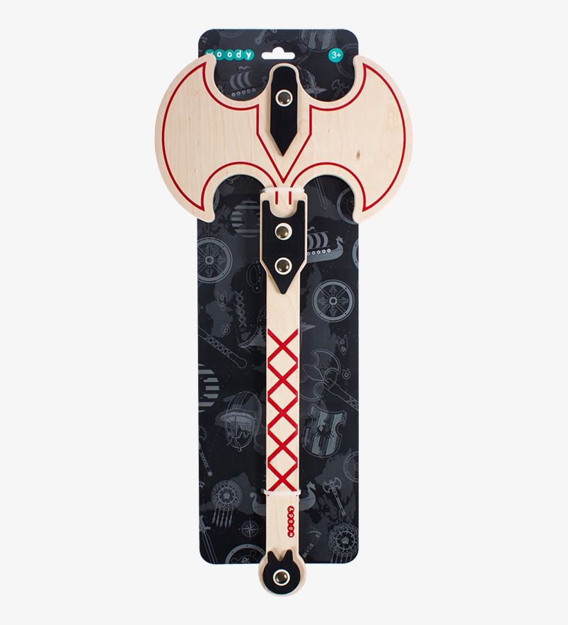 Wooden Double Headed Axe - Weapon, transparent png #6277355