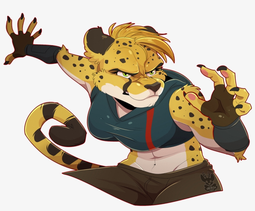 Nyx The Cheetah - Anthro Cheetah Art, transparent png #6278653