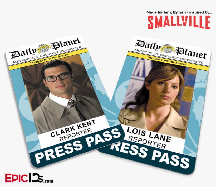 Daily Planet 'smallville' Press Pass - Michael Rosenbaum Signed Autographed Smallville Pilot, transparent png #6278752