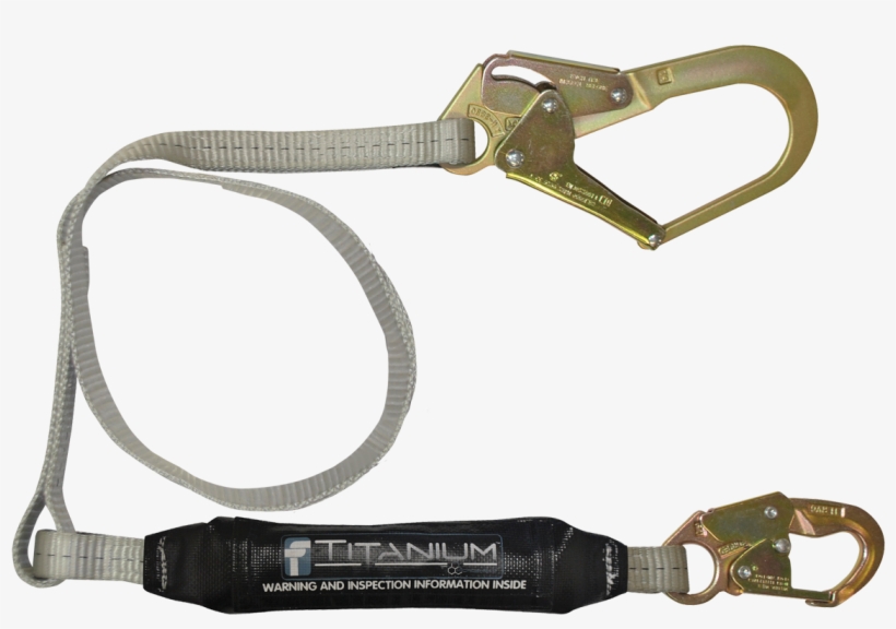 Falltech 82563t Titanium 6 Ft Single Leg - Falltech (82563t) 6' 6' Single Leg; Coated Web; Snap, transparent png #6280786